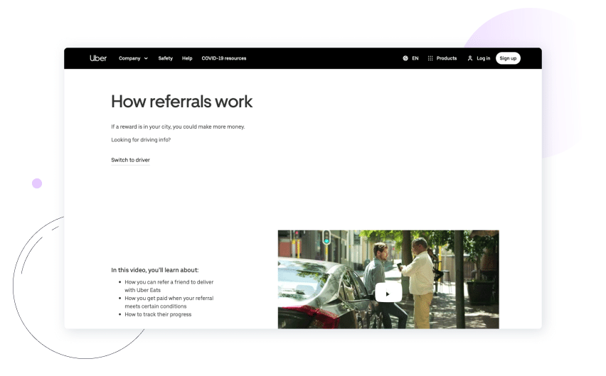 Uber referral program example